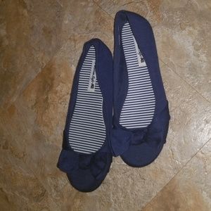 American eagle dark blue flats
